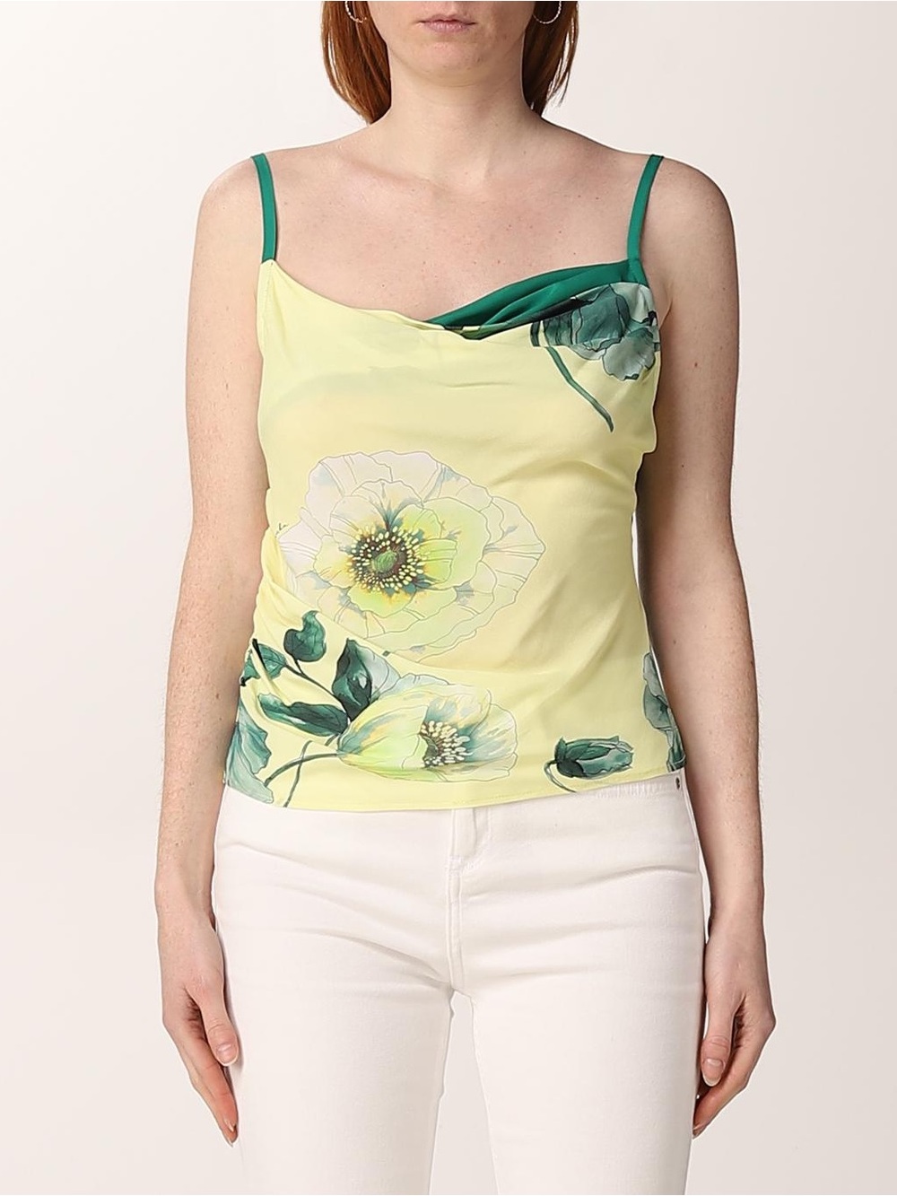 NWT Pinko Viserbella Floral Top with Spaghetti Straps